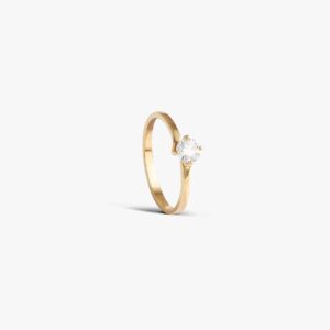 Anillo de Compromiso Solitario Curvial