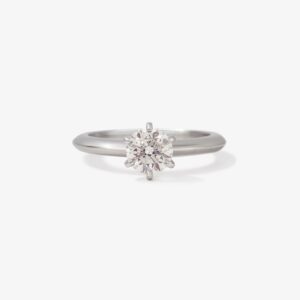 Anillo de Compromiso | Diamante Redondo | Montura de 6 Garras