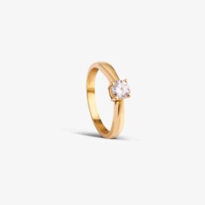 Anillo de Compromiso Solitario Eterna con Diamante Redondo